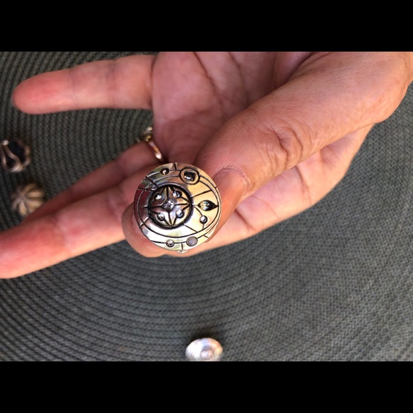 Sterling Designer Earrings with crystals - Picture 4 of 4